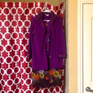 Purple dress With coat